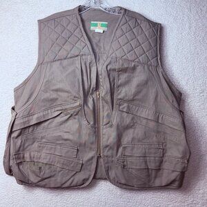 Game Winner Hunting Fishing Vest Size XL/XXL Tan Khaki Quilted Shoulders